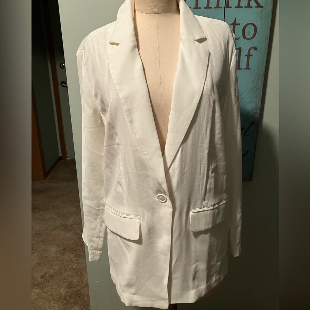 Open Edit off white long jacket size S